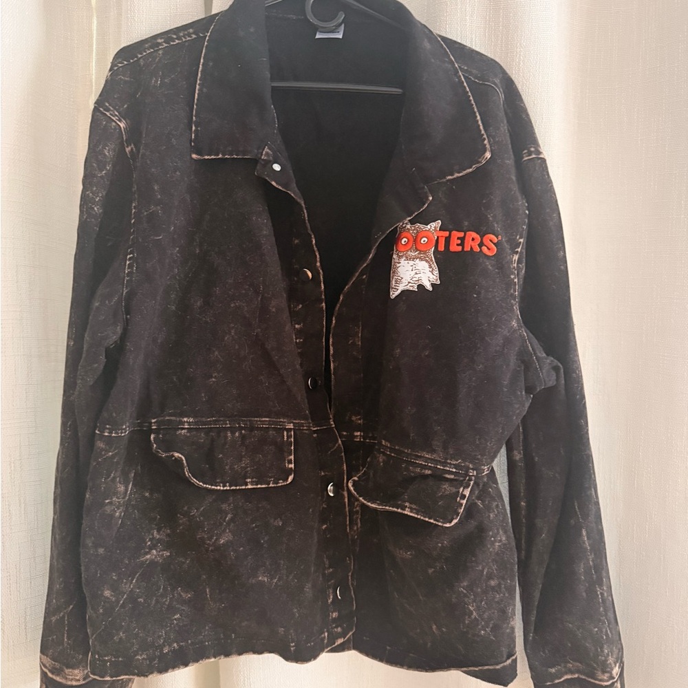 Hooters Black Logo Tag Cotton Jacket